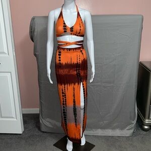 SHEIN Halter Top and Maxi Skirt Set